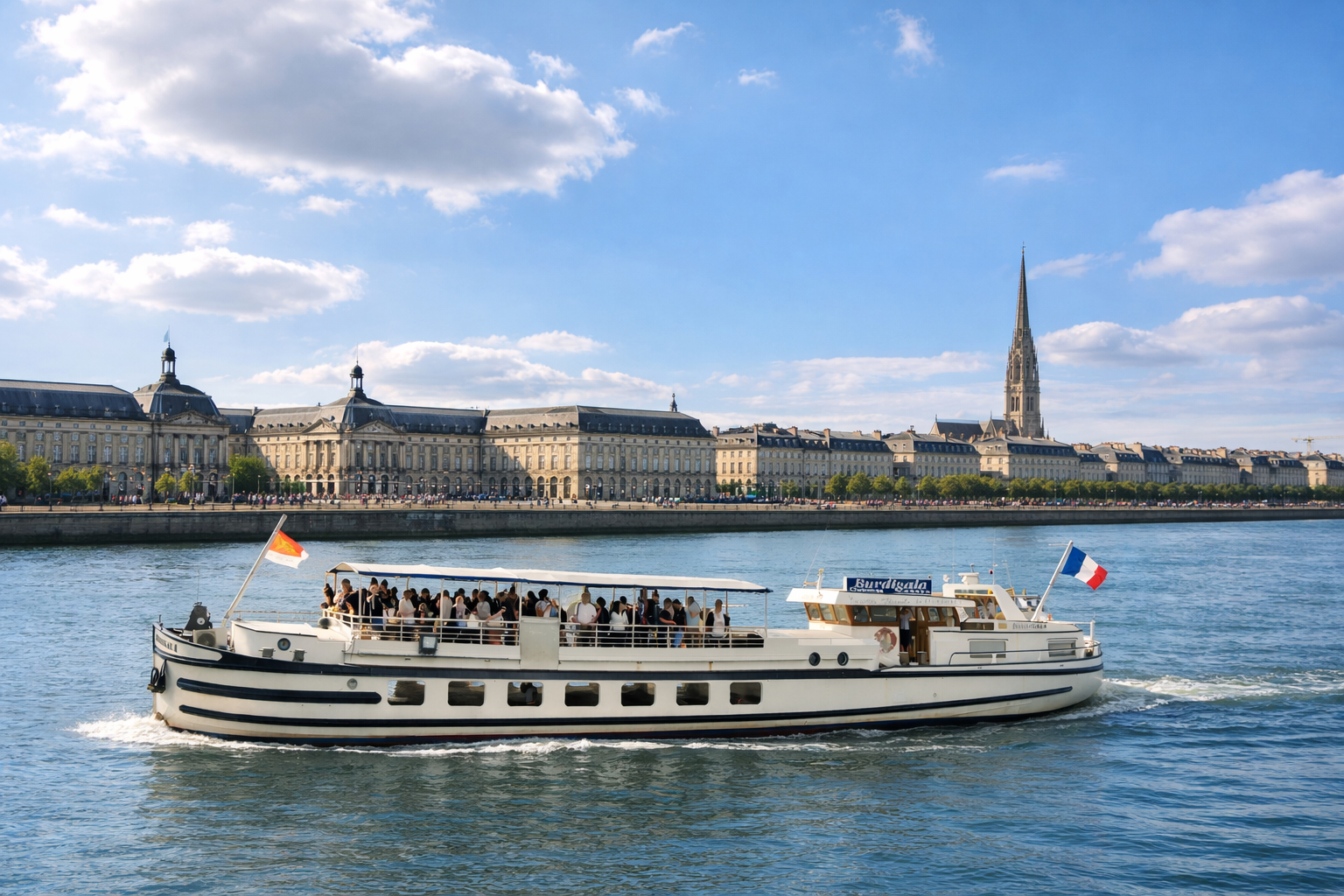 Sur la Garonne face à Bordeaux